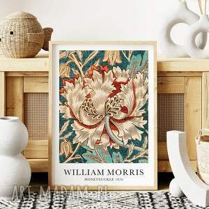 plakaty plakat william morris honey suckle 1876 kwiaty wzór sztuka - format 61x91