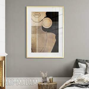 plakat 40x50 cm - kobieta z kolczykiem gc 21 671 minimalizm, grafika twarzą