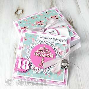 handmade scrapbooking kartki kartka na osiemnaste urodziny 18