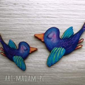 ptaszek niebieski - magnes na lodówkę dla wielbicieli ptaków, dekoracja
