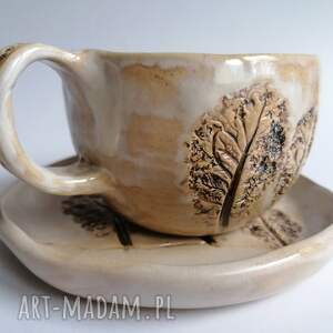 handmade ceramika komplet "spacer po lesie" 2