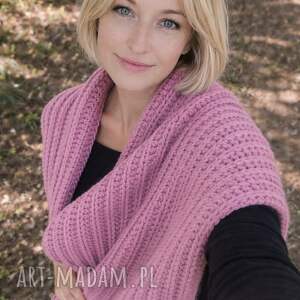 komin jesienny, ciepły szal 180cmx 40cm