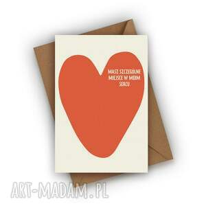 kartka walentynkowa - masz szczególne miejsce w moim sercu na walentynki