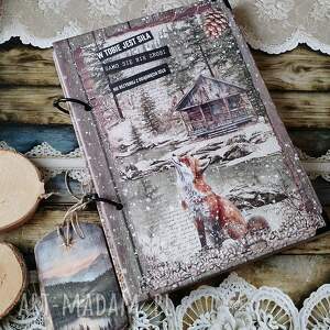 stylowy notes z liskiem🦊, podróże góry prezent