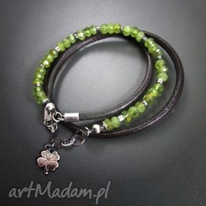 handmade bransoletka z peridotu