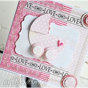 handmade scrapbooking kartki dla dziewczynki