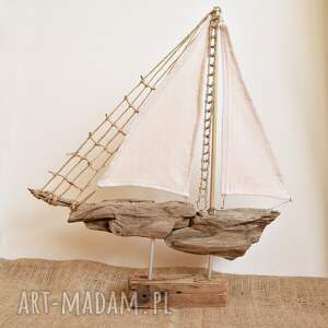żaglowiec, statek ze starego drewna /7/ dekoracja, drewniana morski