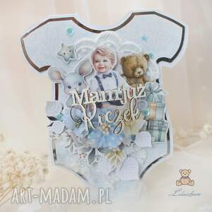 handmade scrapbooking kartki kartka body na roczek, pierwsze urodziny "mysweetbabyboy"