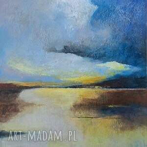 PEJZAŻ - praca pastelami olejnymi formatu A3, pastele olejne
