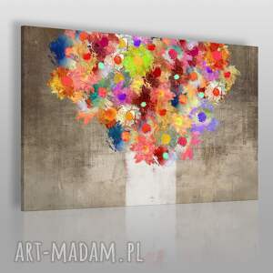 obraz na płótnie - kwiaty kolorowy - 120x80 cm - VAKU DSGN obrazy