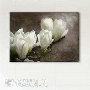 obraz - magnolia wydruk na płótnie, malowany ręcznie, kwiaty