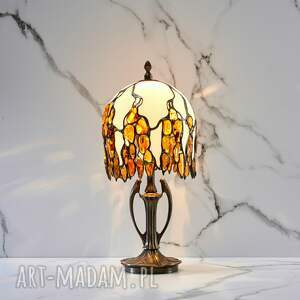 amberlampoliwa lampa na biurko z bursztynem bałtyckim 225g - como, rzemiosło