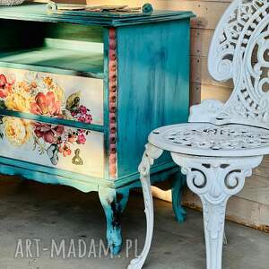 dom ręcznie malowana szafka z kwiatami, pojedynczy egzemplarz, wysyłka, kwiaty