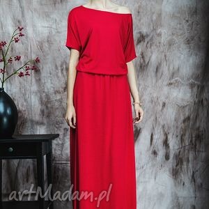sukienki czerwona długa suknia