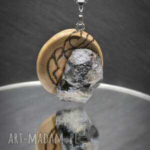 pomysł na upominki na święta Ręcznie rzeźbiony wisiorek - obsydian