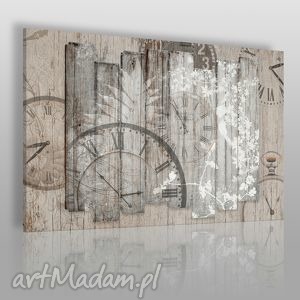 obraz na płótnie - zegar deski prowansalski - VAKU DSGN obrazy