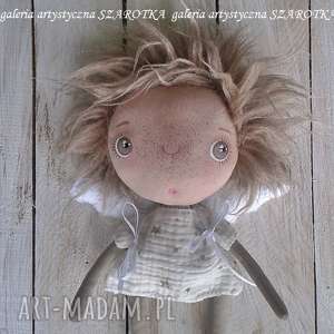 handmade dekoracje aniołek lalka - dekoracja tekstylna, seria "cute angel"