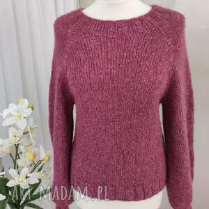 ręcznie robiony sweter z alpaki i moheru jedwabiem zamówienie