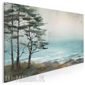 obraz na płótnie - morze krajobraz drzewo bałtyk wydma - 120x80 cm
