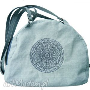 handmade torebki torba płócienna na ramię z haftem