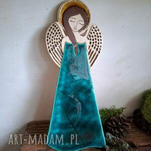 ceramiczny - Pula Zelena, anioł, prezent, komunię