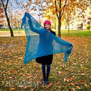 Mgła chusta, na drutach, na szyję, na prezent, szal