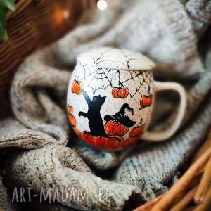 Kubek baryłka kot i dynia, halloween, dla niego