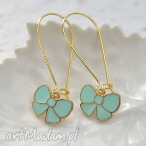 mint bows in gold
