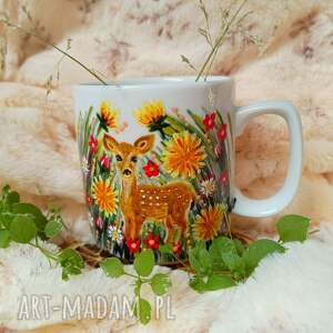 Prezent sarenki łąkowej ręcznie malowany kubek 270 ml