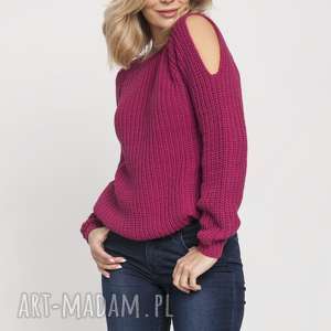 handmade swetry raglanowy sweter, swe176 amarant mkm