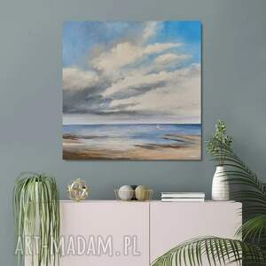 paulina lebida morze - obraz akrylowy formatu 60/60 cm płótno, kwadrat