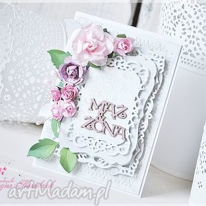 ręczne wykonanie scrapbooking kartki kartka ślubna