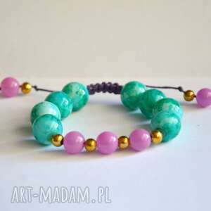 handmade korale zakończone shamballą