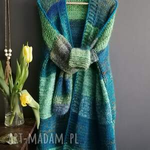 ręcznie zrobione swetry multicolors kardigan lake