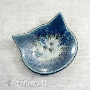 handmade ceramika mydelniczka kot