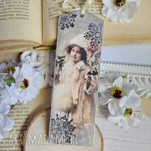 pomysł na upominki Zakładka świąteczna vintage, decoupage, święta