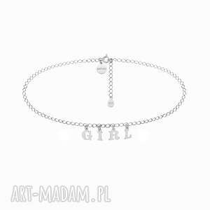 srebrny naszyjnik z literkami i cyferkami choker, personalizacja, srebro925