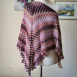 ręcznie szydełkiem - klasyczna, uniwersalna, twarzowa chusta, rękodzieło chusta