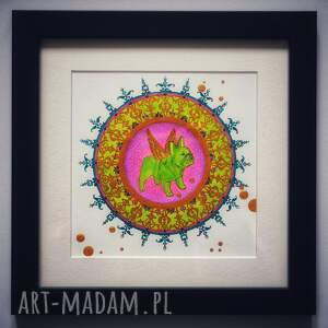 Prezent Obrazek grafika mandala MOPS, dla nastolatki