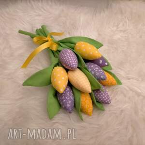 ręcznie zrobione prezent pod choinkę tulipany - bukiet bawełnianych tulipanów (10