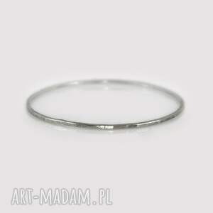 nierówna - srebrna bransoletka 2403 06, cienka bransoleta, minimalistyczna