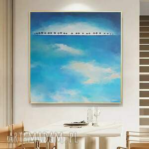 akrylowy 100/100 M drzewa, akryl, chmury, obraz, wadrat