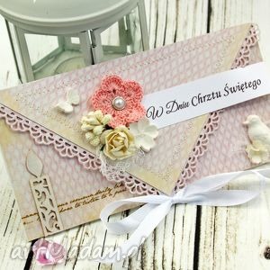 handmade scrapbooking kartki kartka na chrzest św. niewinność