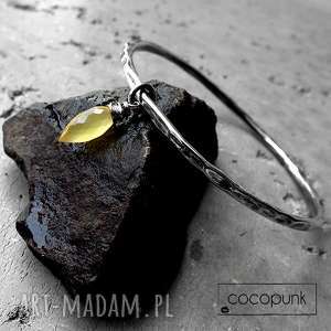 handmade bransoleta - srebro i chalcedon mango