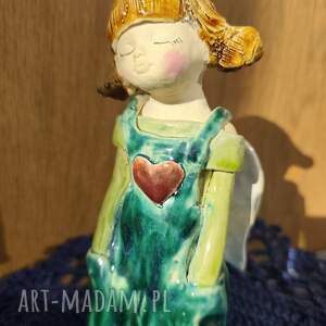 Prezent anioł ceramiczny, chrzest, komunia, opiekun