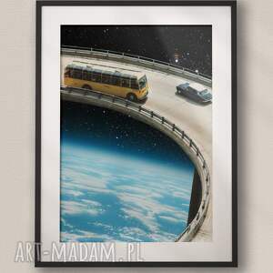 plakat autostrada - kolaż fine art