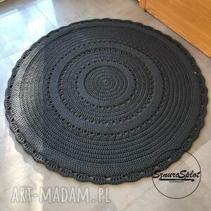 okrągły dywan ze sznurka o średnicy 150 cm salonu ozdoba salonu