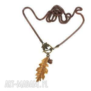 Naszyjnik dębowy liść nasz24, liście dębu