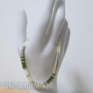 robotkialutki bransoletka z koralików w stonowanych kolorach, biżuteria