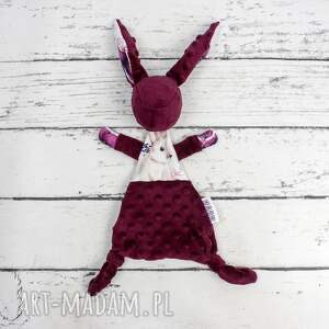handmade maskotki luluś królik - dla niemowląt króliki w malwach